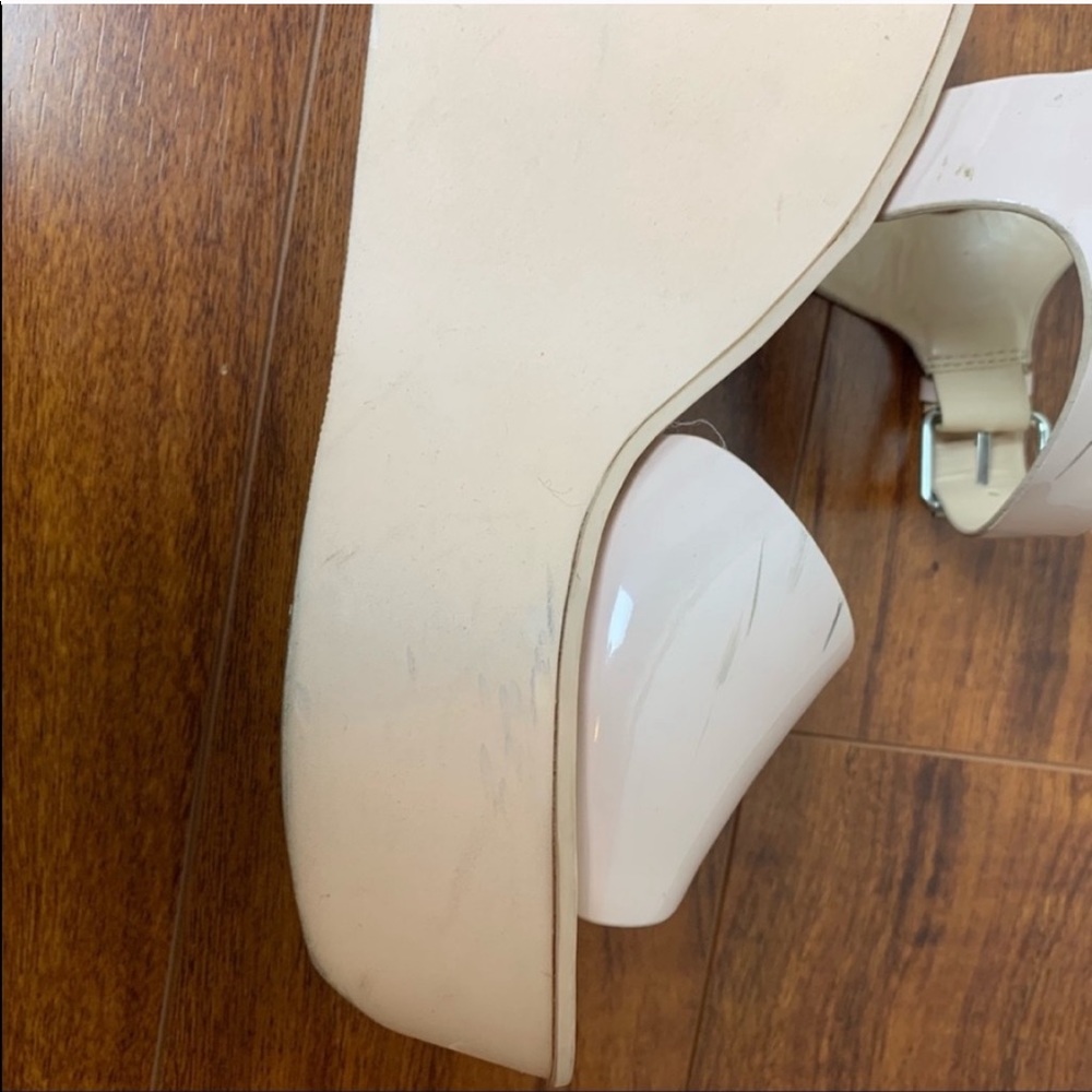 TOPSHOP Nude Patent Wedges size 7.5 - Picture 8 of 8
